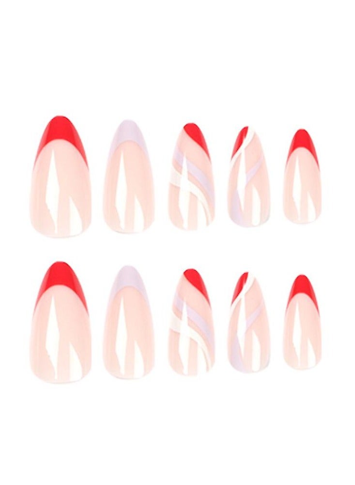 طقم أظافر صناعية أكريليك قابلة لإعادة الاستخدام مع شريط لاصق مزدوج وغراء - Image 2