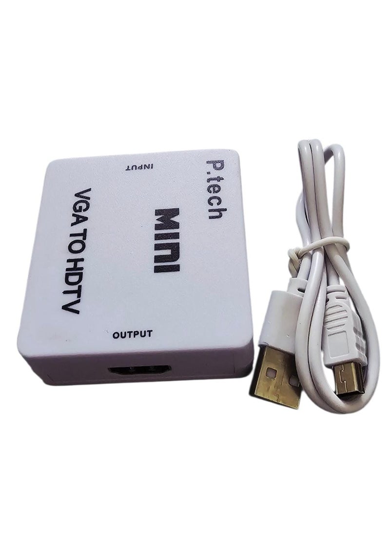 محول VGA إلى HDTV – لتوصيل الكمبيوتر أو اللابتوب بشاشات التلفاز عالية الدقة - Image 2