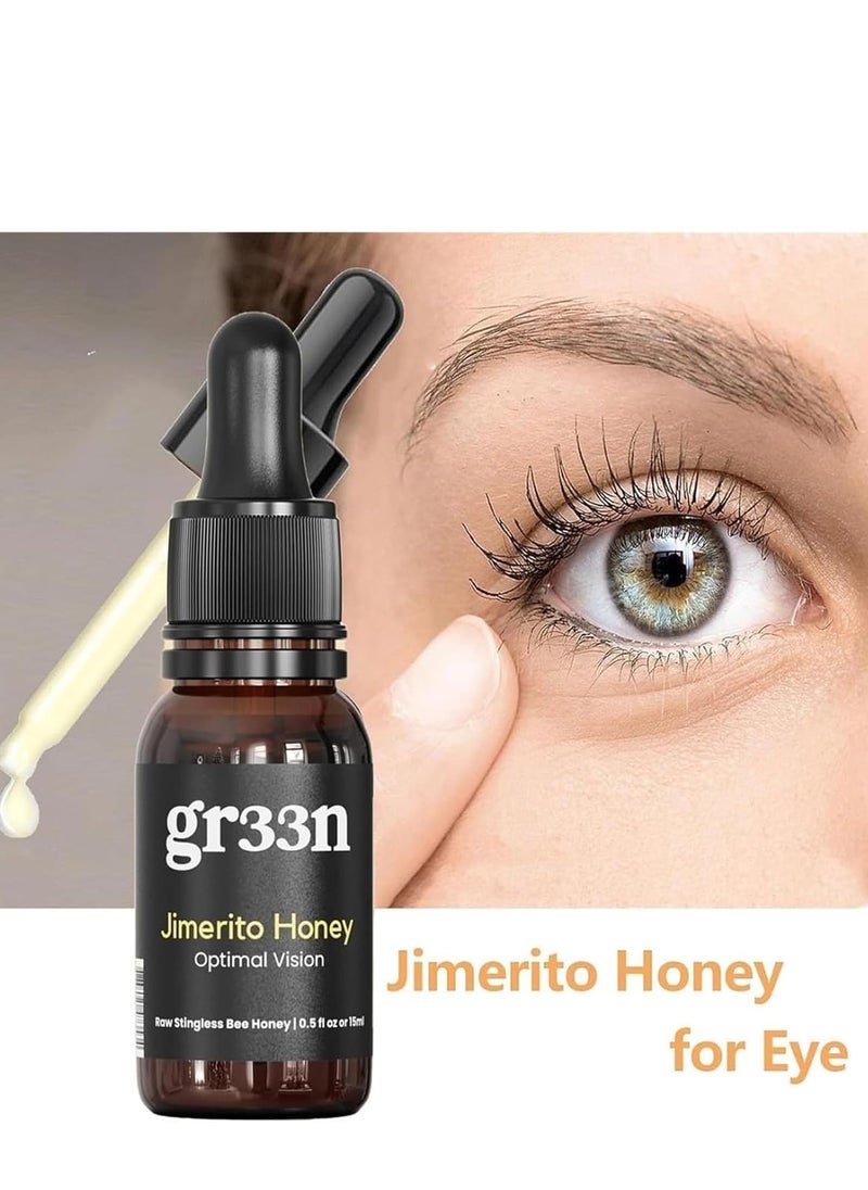 Gr33n Gr33n Jimerito Honey for Eye, Gr33n Jimerito Honey Eye Drops, Stingless Bee Honey Eye Drops, Relieve Eye Fatigue and Dryness 15ml  - Image 2