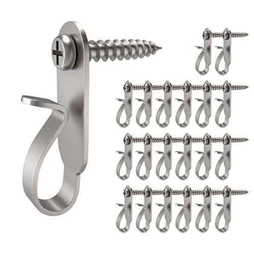 Elrswy GEZIDEA Hanger Hooks for Christmas Lights, Wires and Fairy Lights, Stainless Steel, 20 Pack - Image 1