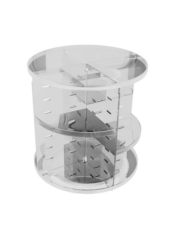 Kuber Industries Kuber Industries 360° Rotating Makeup Storage Organizer Tray |Cosmetic Organizer Box for Dressing Table |Vanity Countertop Box |Transparent  - Image 2
