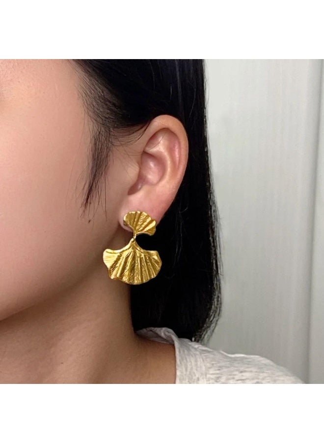 Fayrouz Jewellery Women's Gold Hoop Earrings 18K Gold Plated Stainless Steel Hoop Earrings, Lightweight Hypoallergenic Ear Studs, Fashion Jewelry by Fairuz Jewelry  - Image 2