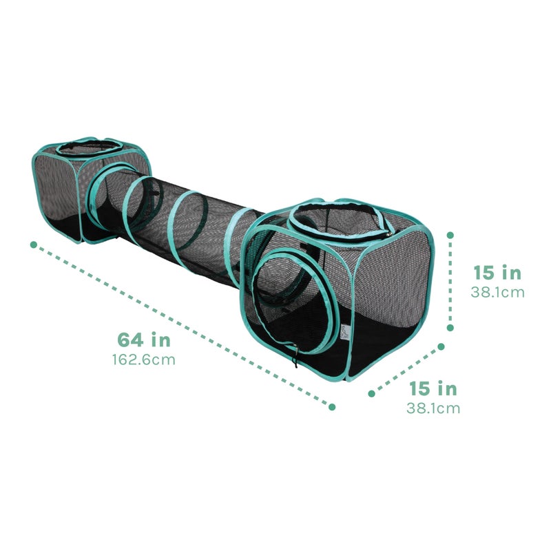Kitty City Outdoor Catio Furniture and Play Kits for Cats, Two Way Tunnel - Image 2
