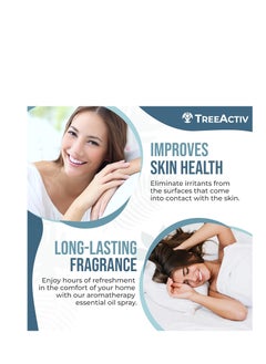TreeActiv Natural Linen Spray Calming Lavender,Tea Tree & Peppermint Essential Oil Pillow Spray 8fl oz 235ml  - Image 2