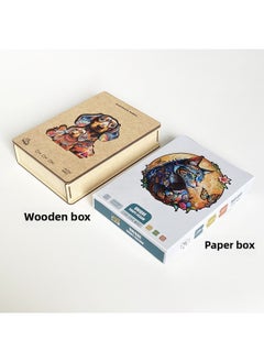 Generic Source Manufacturers Special-shaped Animal Wooden Puzzle Irregular 3D Cat Toys-Color:[Exclusive Copyright] Paper Box Yin And Yang Wood Carving 01 A4  - Image 3
