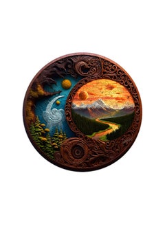 Generic Source Manufacturers Special-shaped Animal Wooden Puzzle Irregular 3D Cat Toys-Color:[Exclusive Copyright] Paper Box Yin And Yang Wood Carving 01 A4  - Image 1