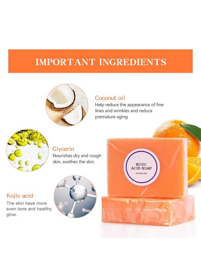 Kojic Acid Soap Bar(4.94 Oz/2 Bars) Moisturizing Deep Cleansing For Face And Body Smooth Skin Care Products 140G X 2 Bars - pzsku/Z9F3E66B2994D13D86E0BZ/45/_/1733730298/920bcebc-166c-4045-b31c-c3fc1615c656