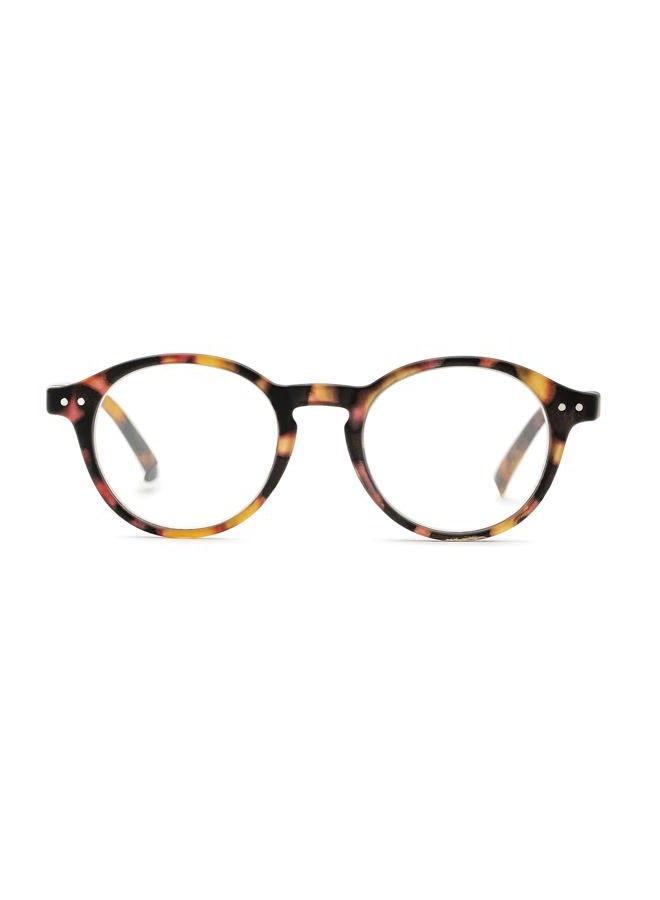 Foster Grant Everett Pop of Power Bifocal Style Blue Light Round Reading Glasses, Matte Tortoise, 48mm - Image 2