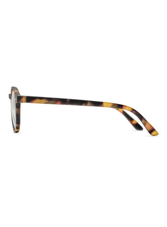Foster Grant Everett Pop of Power Bifocal Style Blue Light Round Reading Glasses, Matte Tortoise, 48mm - Image 3