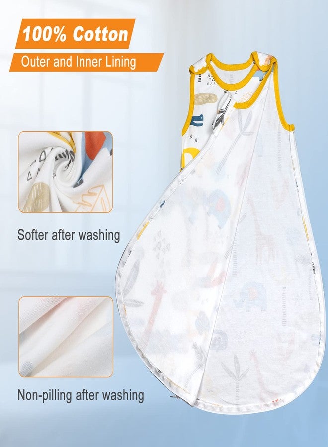 MooMoo Baby Sleep Sack Baby Cotton Wearable Blanket Snap and Zipper Closure Fit Babies Ages 6-12M - Image 3