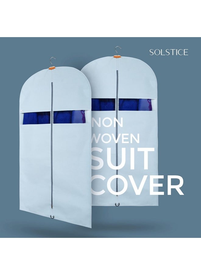 Solstice SOLSTICE Suit Cover Big Size with Zip of (40 x 24 inch) | Suit, Coat, Blazer, Jacket Cover (Pack of 5)(Blue)  - Image 3
