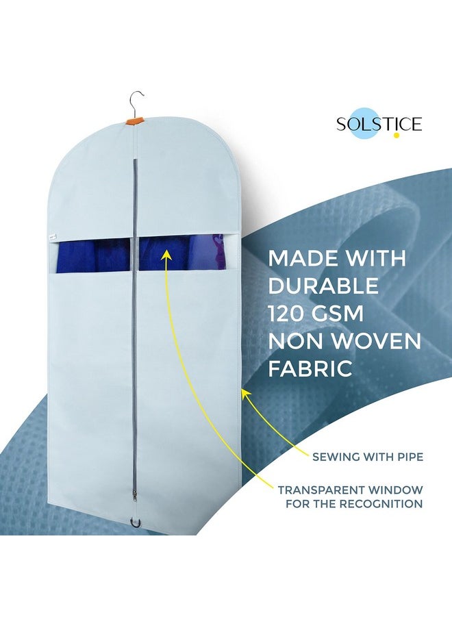 Solstice SOLSTICE Suit Cover Big Size with Zip of (40 x 24 inch) | Suit, Coat, Blazer, Jacket Cover (Pack of 5)(Blue)  - Image 4