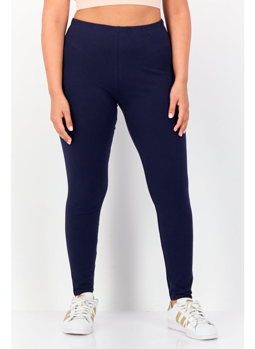 English Laundry Women Full Length Plain Leggings, Navy  - Image 1