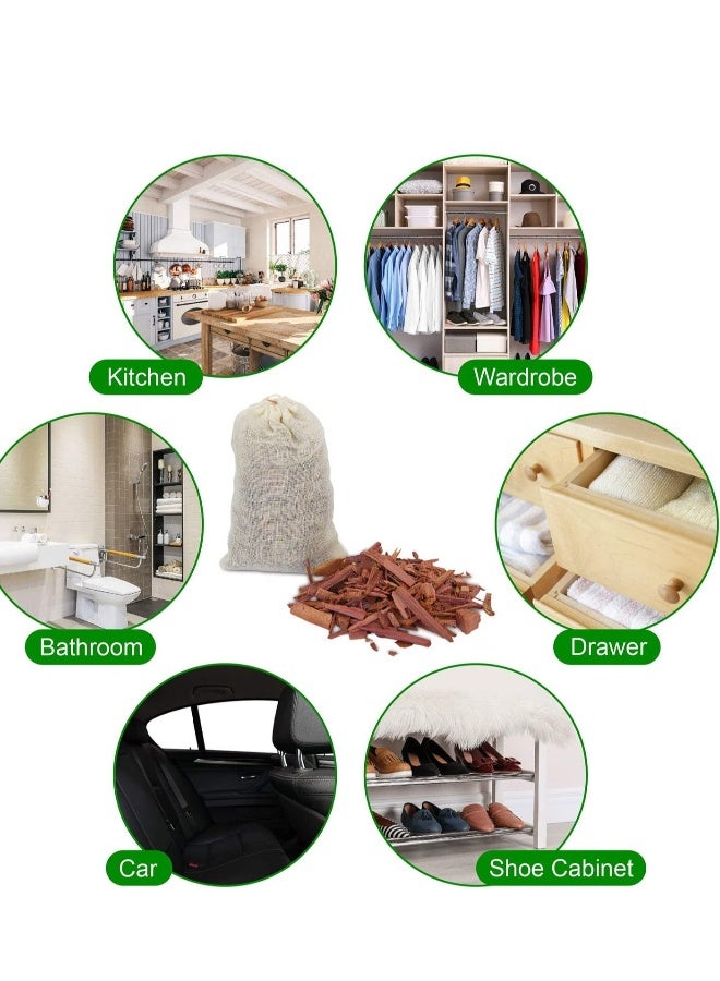 حقيبة شذرات الأرز الحمراء لتخزين الملابس، الأدراج والخزائن، معطرات عطرية للمنزل، مُنعشات الملابس، 10 قطع - Image 2