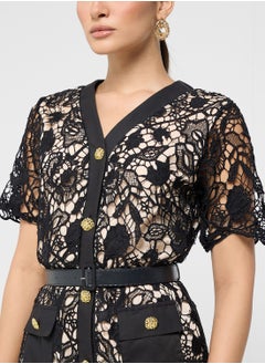 ELLA Lace Shirt Dress  - Image 3