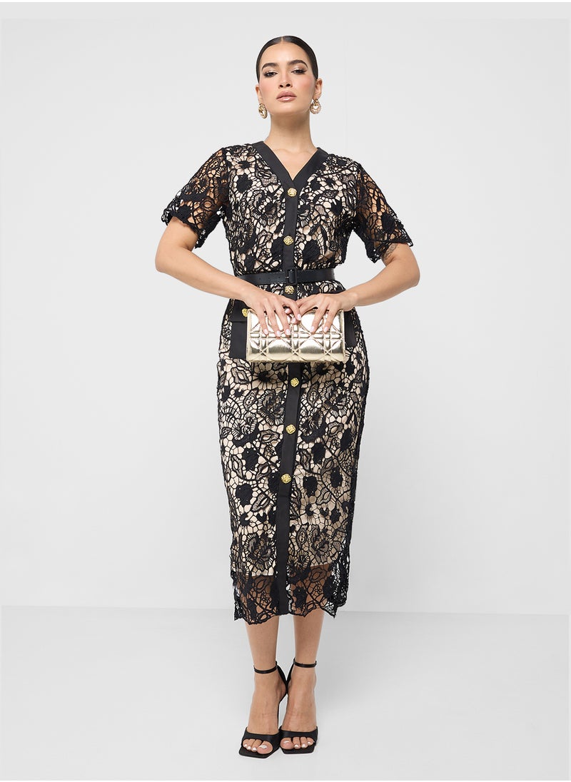 ELLA Lace Shirt Dress  - Image 4