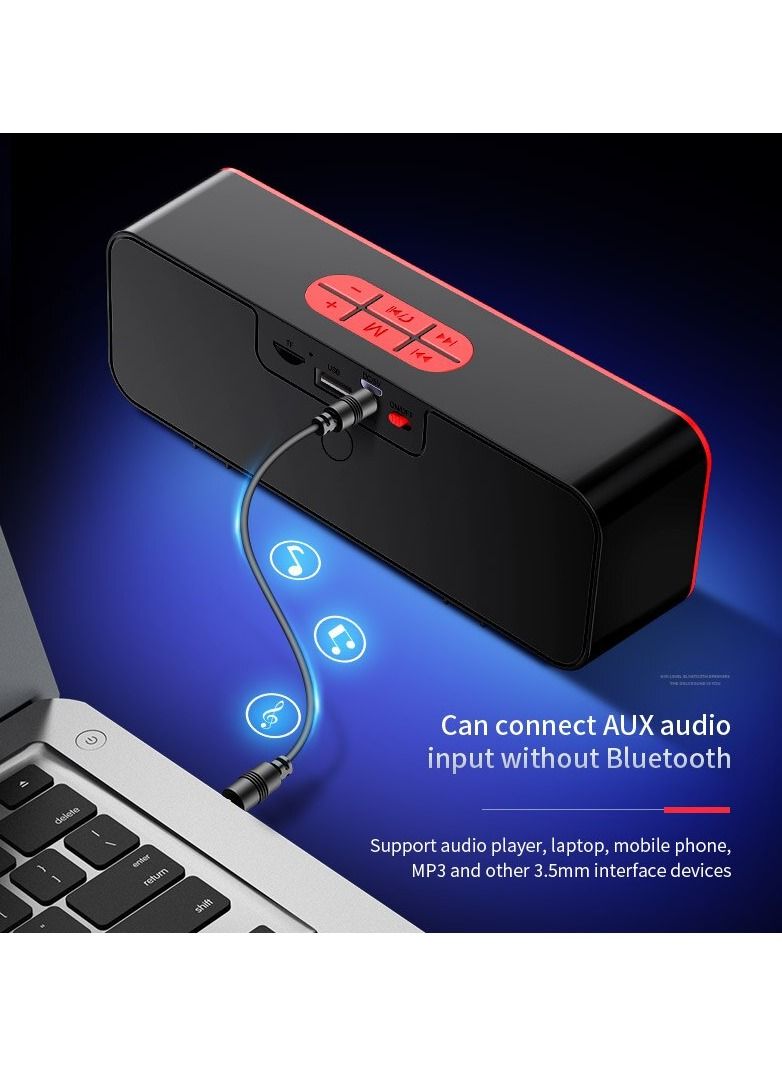 AROAQ Portable Bluetooth Speaker Bluetooth 5.0 Speaker with 3D Stereo HiFi Bass Bluetooth Speaker Wireless Dual Horn Speakers - Image 4