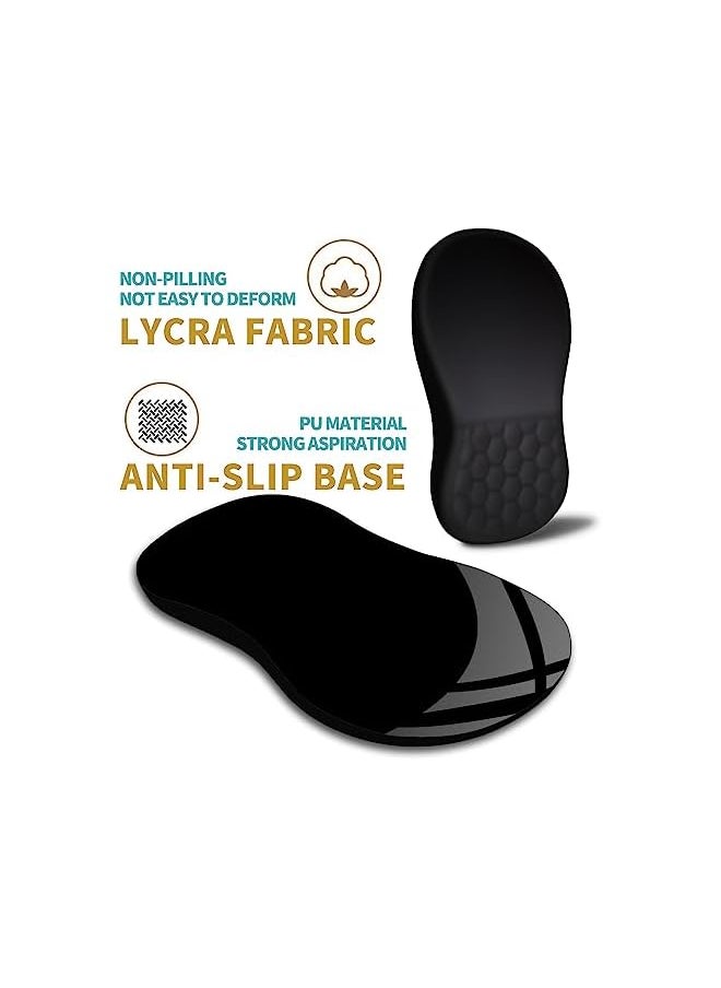 AMGREEN - Hokafenle Ergonomic Mouse Pad Wrist Support with Massage Design, Wrist Rest Pain Relief Mousepad with Memory Foam&Non-Slip PU Base, Mouse Pads for Wireless Mouse & Desk (12x8 inch,Black) - Image 1