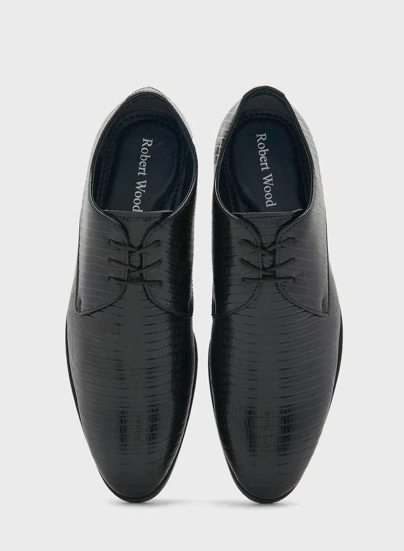 روبرت وود Snake Print Formal Lace Ups