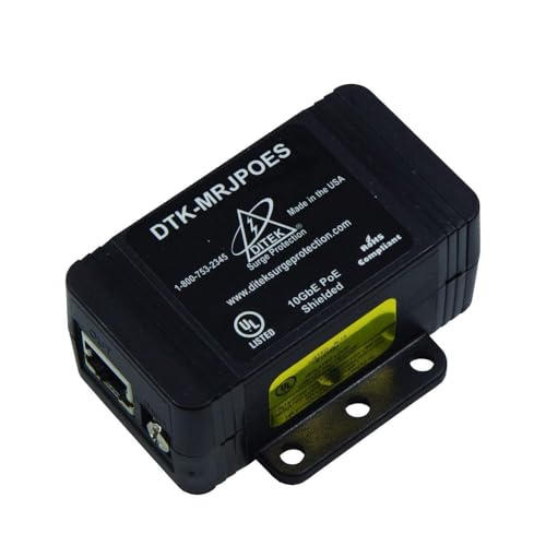 Ditek DTK-MRJPOE Cat5e Poe Gigabit Ethernet Surge Protection Rj45 I/o Connection Ul497b - Image 2