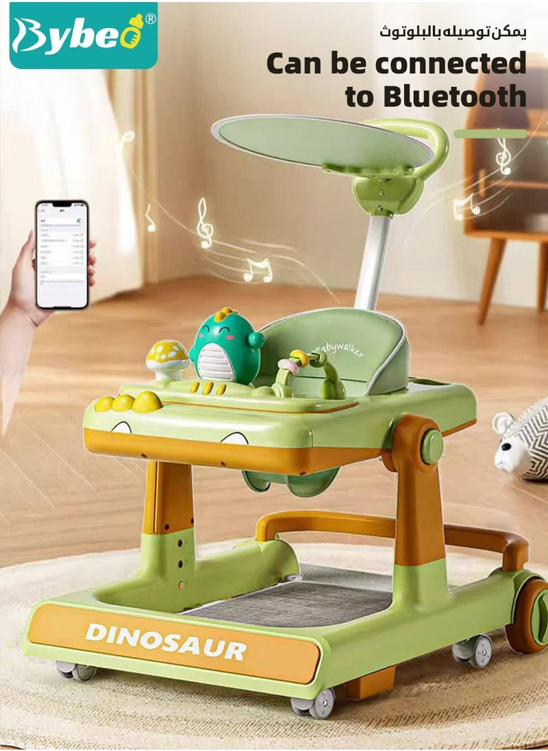 Bybeo - 3 in 1 Baby Walker With Parent Push Handle, Children Walkers with Wheels, Adjustable Height & Speed Multifunction and Big Comfortable Seat Cushion, Detachable Trampoline Mat for Infants Boys Girls - Image 1