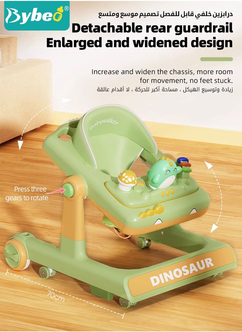 Bybeo - 3 in 1 Baby Walker With Parent Push Handle, Children Walkers with Wheels, Adjustable Height & Speed Multifunction and Big Comfortable Seat Cushion, Detachable Trampoline Mat for Infants Boys Girls - Image 1