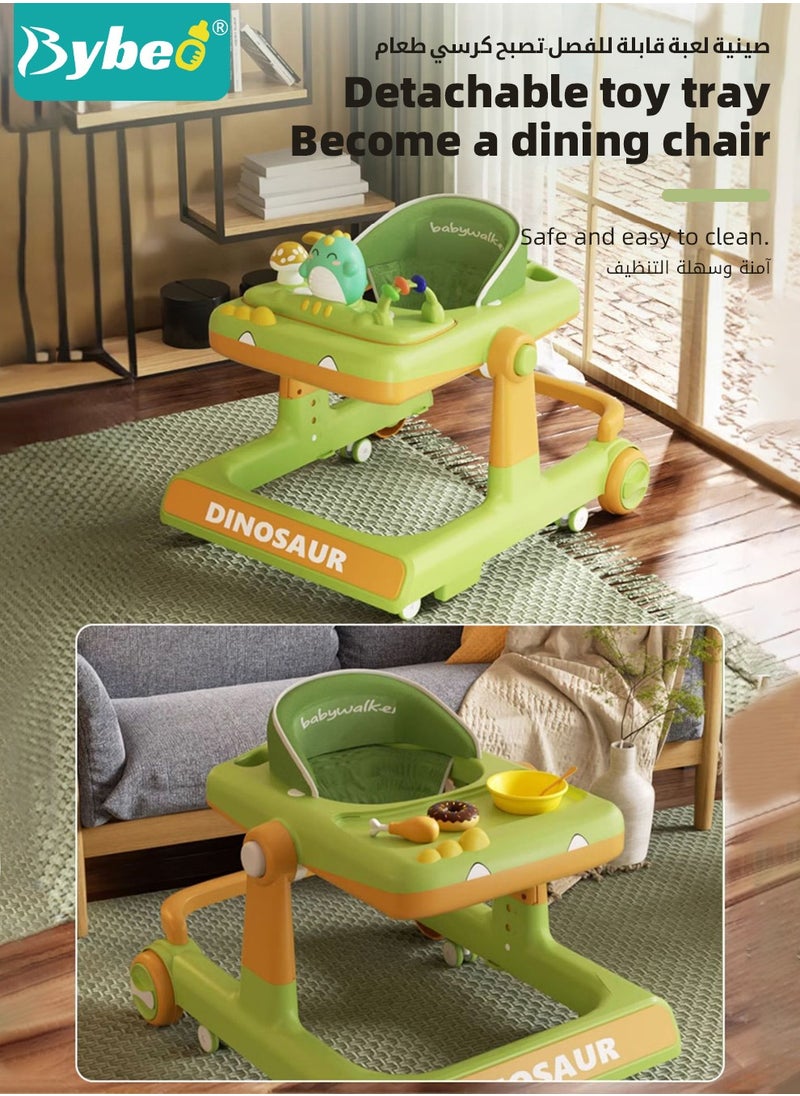 Bybeo - 3 in 1 Baby Walker With Parent Push Handle, Children Walkers with Wheels, Adjustable Height & Speed Multifunction and Big Comfortable Seat Cushion, Detachable Trampoline Mat for Infants Boys Girls - Image 1