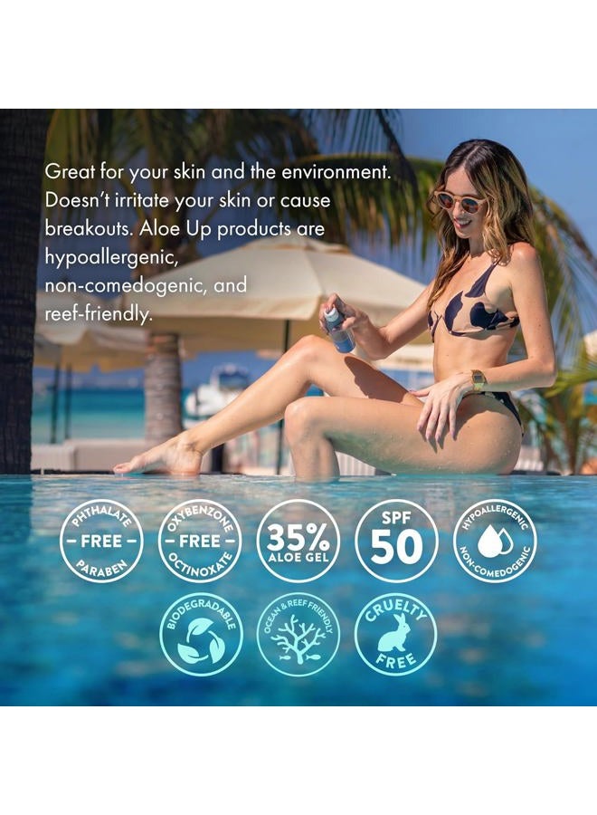 Aloe Up Sun & Skin Care Products SPF 30 Continuous Sunscreen Spray 6-Ounce Metallic/Blue - Image 4