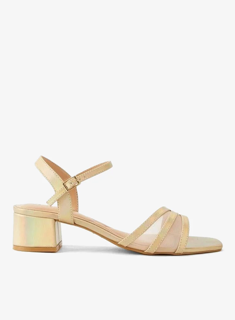 سيليست صنادل بكعب عريض بحزام نسائي