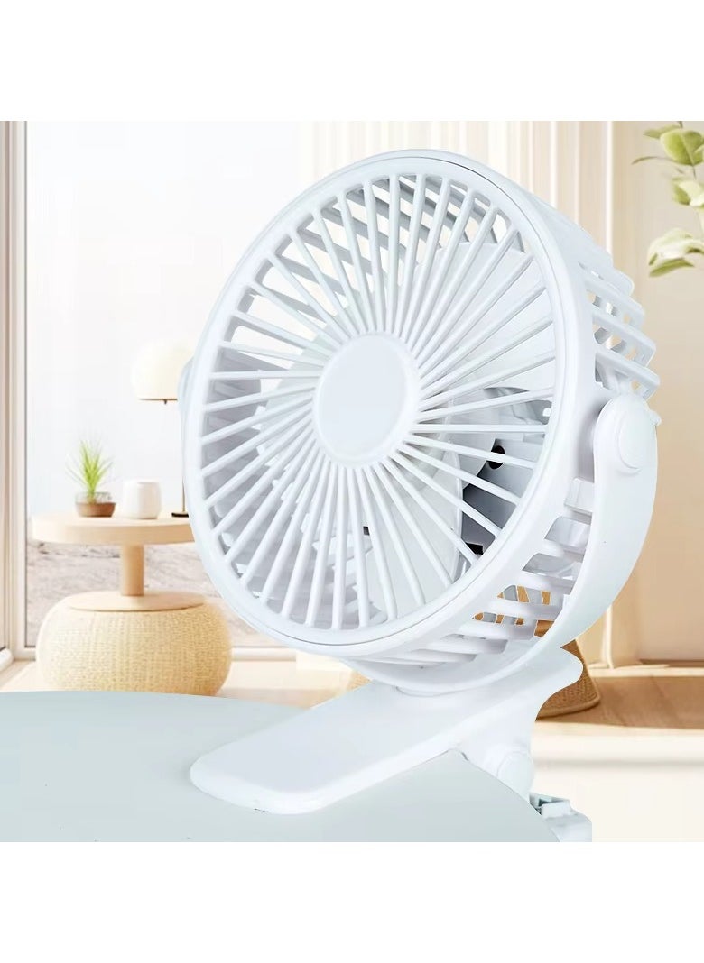 Generic Mini clip electric fan, which can rotate 180 degrees. The stand supports USB charging, and multiple gears can be adjusted.  - Image 4