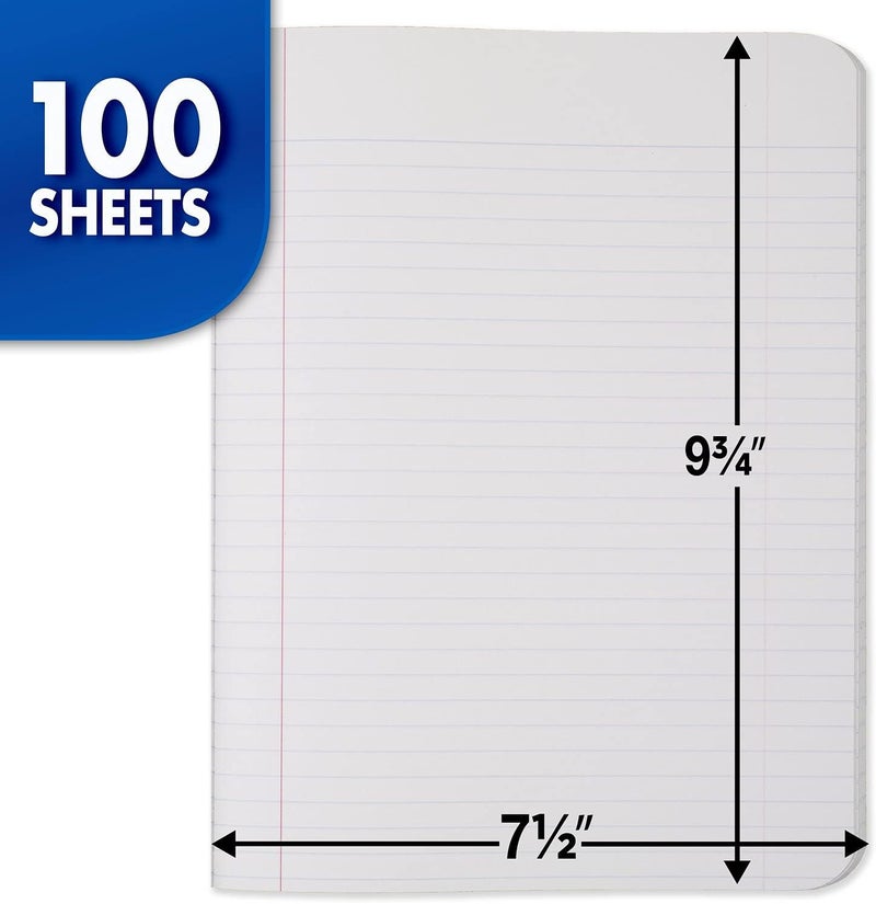 Mead دفتر تركيبي، ورق مقاس كليه، 9-3/4" × 7-1/2"، 100 ورقة، رخام أسود (09932) - Image 2