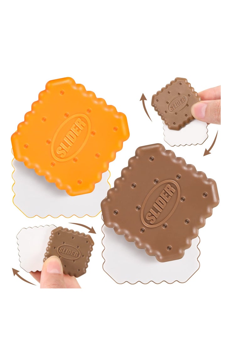 SOLARAE 3 Pcs Magnetic Fidget Toys, Haptic Coin Fidget Slider, Cute Donuts Biscuits Shape Autism Sensory Toys - Image 1