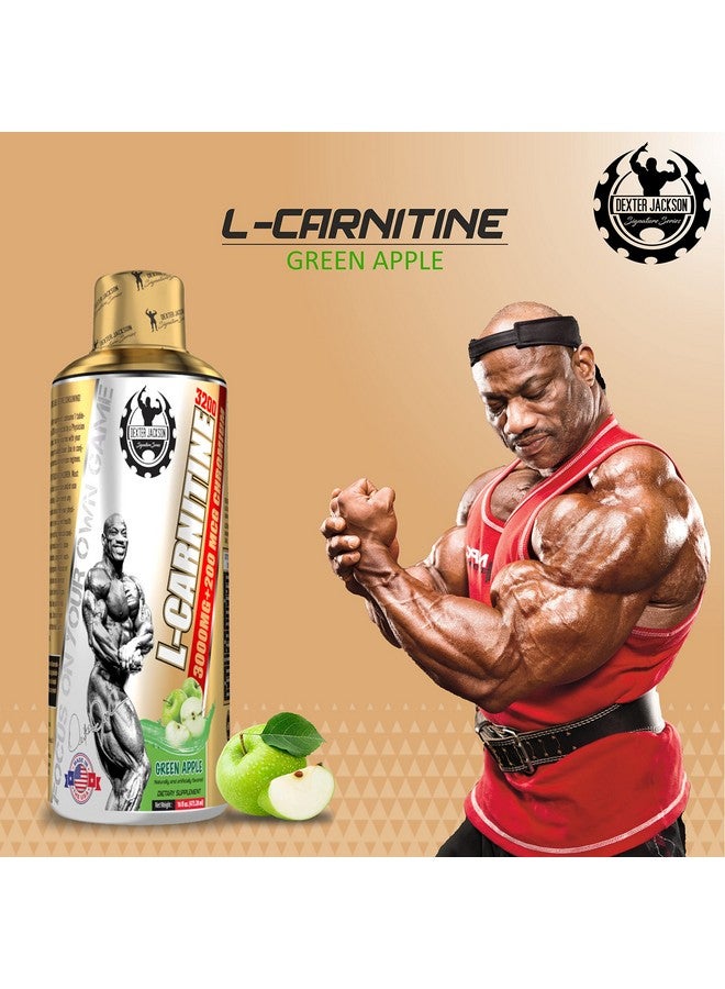 DEXTER JACKSON ديكستر جاكسون ل-كارنيتين سائل | نكهة التفاح الأخضر | زجاجة 473.28 مل - مكمل غذائي لتمثيل الدهون وزيادة الطاقة - 31 حصة - Image 4