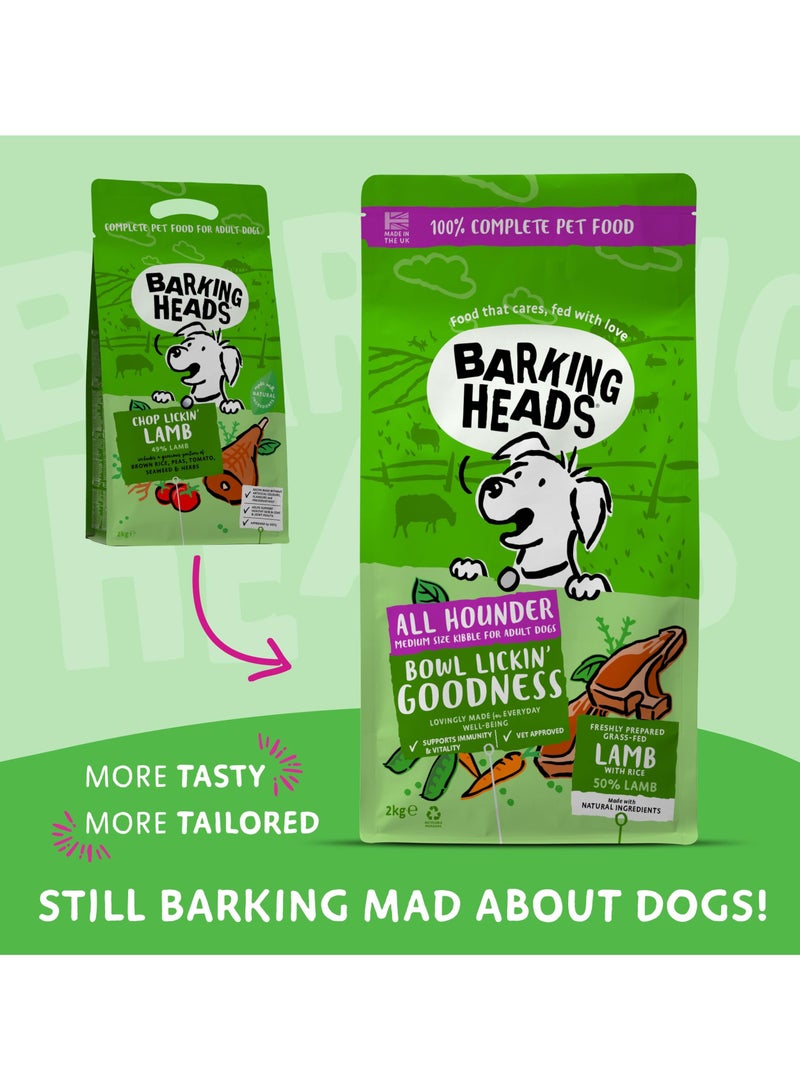 Complete Dry Dog Food 12kg - Adult All Hounder Bowl Lickin' Goodness Lamb - Natural Everyday Immunity & Vitality - Vet Approved