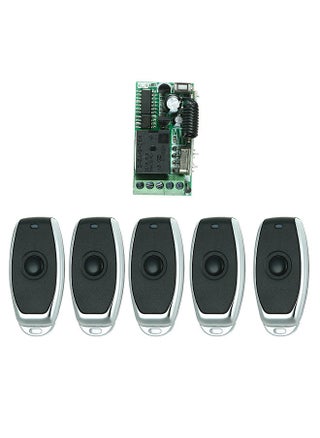 433Mhz DC 12V Universal RF Remote Control Switch Relay Receiver Module Mini 1CH Wireless Control Switch + 5PCS RF 433 Mhz Transmitter Remote Controls - pzsku/Z9F3F12D6F9D666AFA10FZ/45/_/1672219664/45e99d83-89ea-4f01-b1db-1bba484bf284
