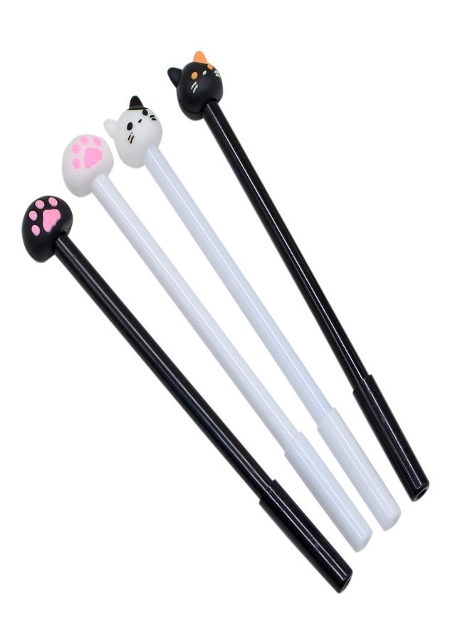 YYaaloa 32pcs Cute Novelty Gel Ink Pens Cartoon Cat and Paws Writing Pens 0.5 mm Black Ink Assorted Styles Fun Kawaii Pens Bulk for Office Supplies (32pcs cat style, Black) - Image 5