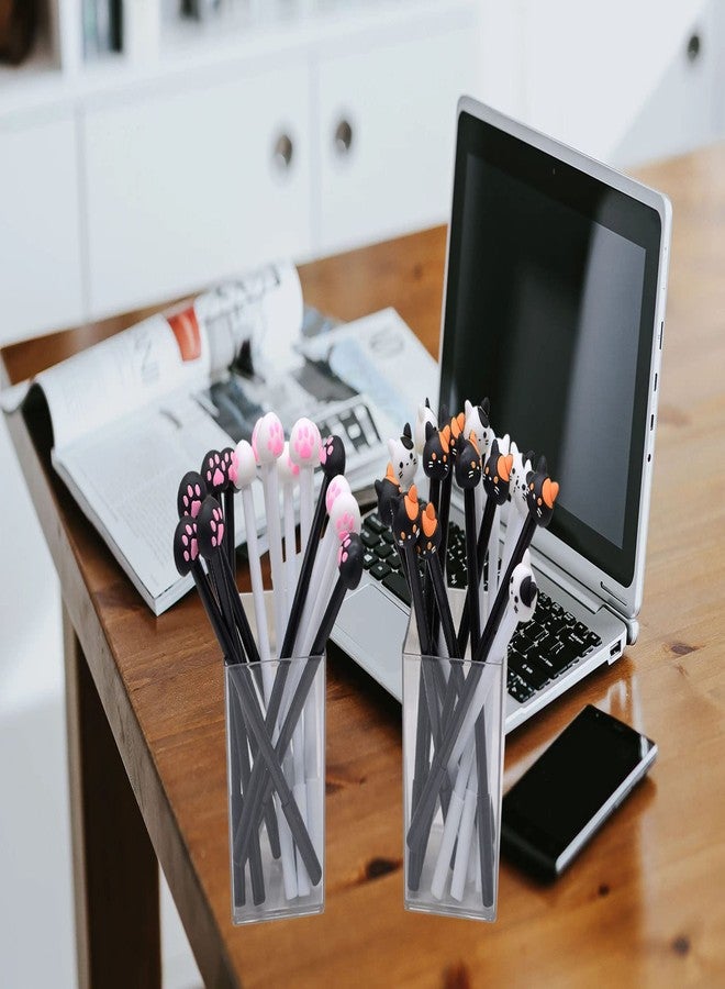 YYaaloa 32pcs Cute Novelty Gel Ink Pens Cartoon Cat and Paws Writing Pens 0.5 mm Black Ink Assorted Styles Fun Kawaii Pens Bulk for Office Supplies (32pcs cat style, Black) - Image 4