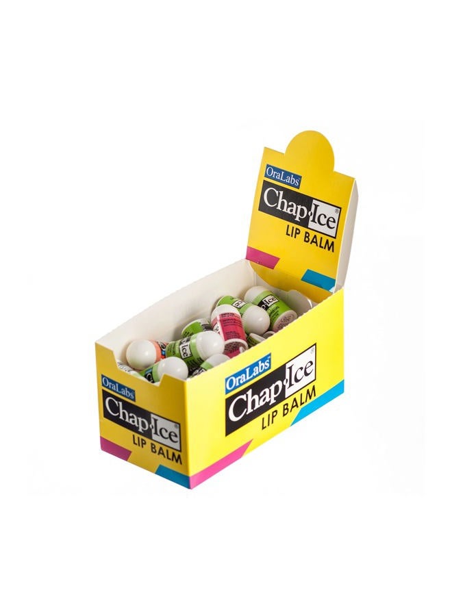 Chap Ice Chap-Ice® | Premium and Traditional Lip Balm for Chapped, Dry, or Windburned Lips | Pocket Size Display with Assorted Flavors - Cherry, Citrus Orange, Kiwi Lime - 50 Mini Sticks (0.10oz/3g) - Image 1