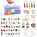 INSCRAFT 17500 Rubber Loom Bands with 3 Layer Transparent Container 28 Colors 600 SClips 352 Beads 40 Cartoon Pendant Bracelet Making Refill Kit for Kids - Image 4