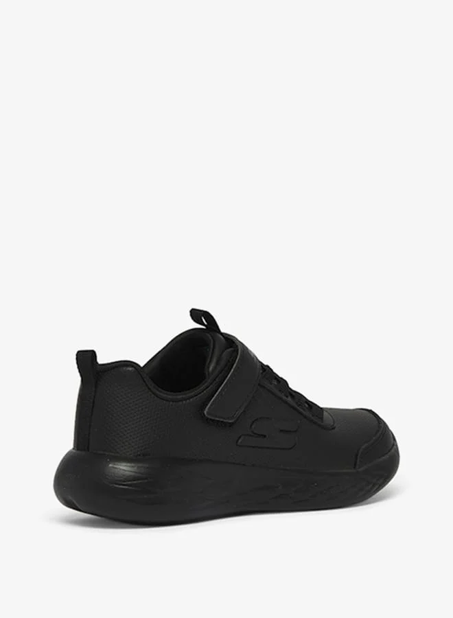 SKECHERS Boys Monotone Running Shoes with Hook and Loop Closure - GO RUN 600