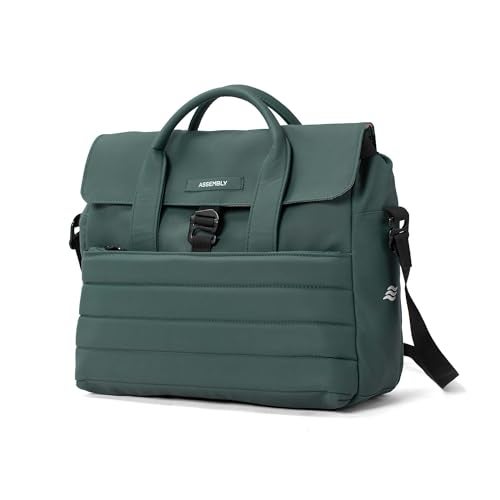 THE ASSEMBLY Laptop Bag for Men & Women, Water-Resistant Polyester Office Bag Fits Up to 15.6" Laptop & MacBook, 18L |Lightweight Shoulder Bag with Padded Compartments - Image 1