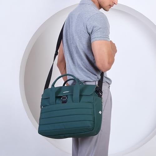 THE ASSEMBLY Laptop Bag for Men & Women, Water-Resistant Polyester Office Bag Fits Up to 15.6" Laptop & MacBook, 18L |Lightweight Shoulder Bag with Padded Compartments - Image 2