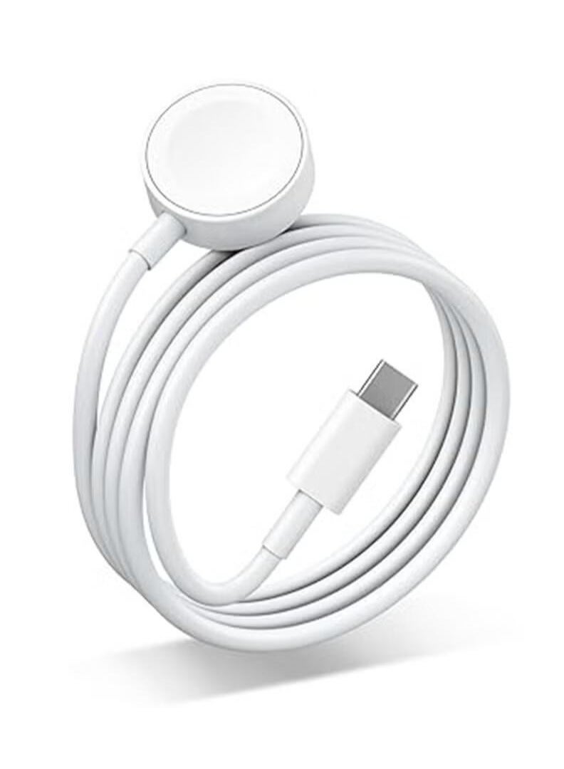 كابل شحن مغناطيسي سريع USB-C لساعات آبل سلسلة 9 و8 و7 و6 و5 و4 و3 و2 و1 - بطول 1 متر، متوافق مع الاستخدام اليومي والمنزل والمكتب والسفر - Image 1