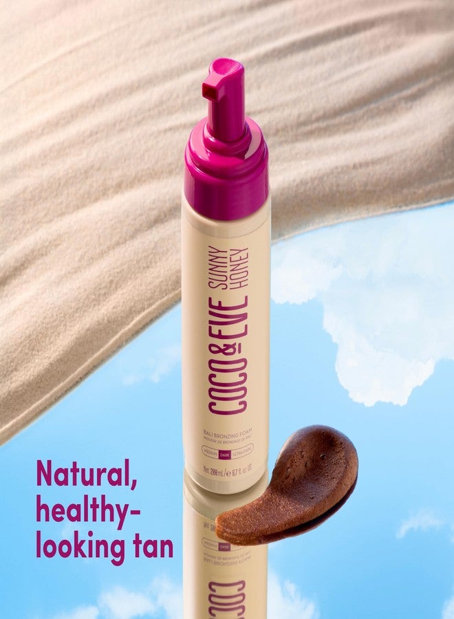 Coco & Eve Sunny Honey Self Tanner Foam - (Medium) Fast Drying, Streak-Free Sunless Tanning Mousse, Tropically Scented Lightweight Natural Looking Tan, Non-Sticky, Vegan, Cruelty Free | 6.7 Fl Oz - Image 5