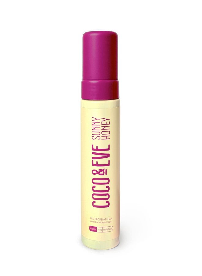 Coco & Eve Sunny Honey Self Tanner Foam - (Medium) Fast Drying, Streak-Free Sunless Tanning Mousse, Tropically Scented Lightweight Natural Looking Tan, Non-Sticky, Vegan, Cruelty Free | 6.7 Fl Oz - Image 1