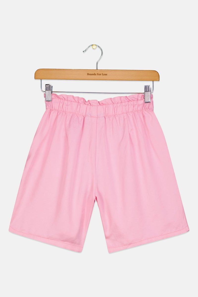 Cool Club Kids Girl Plain Shorts, Pink - Image 2