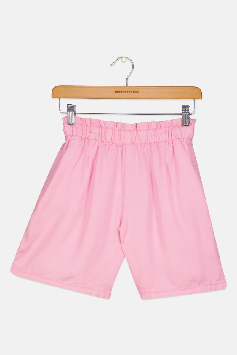 Cool Club Kids Girl Plain Shorts, Pink - Image 1