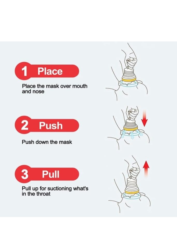 XiuWoo Choking Emergency Device, Effective Children and Adult Device Home Kit, Home First Aid Kit, Equipped with Two Size Masks  - Image 5