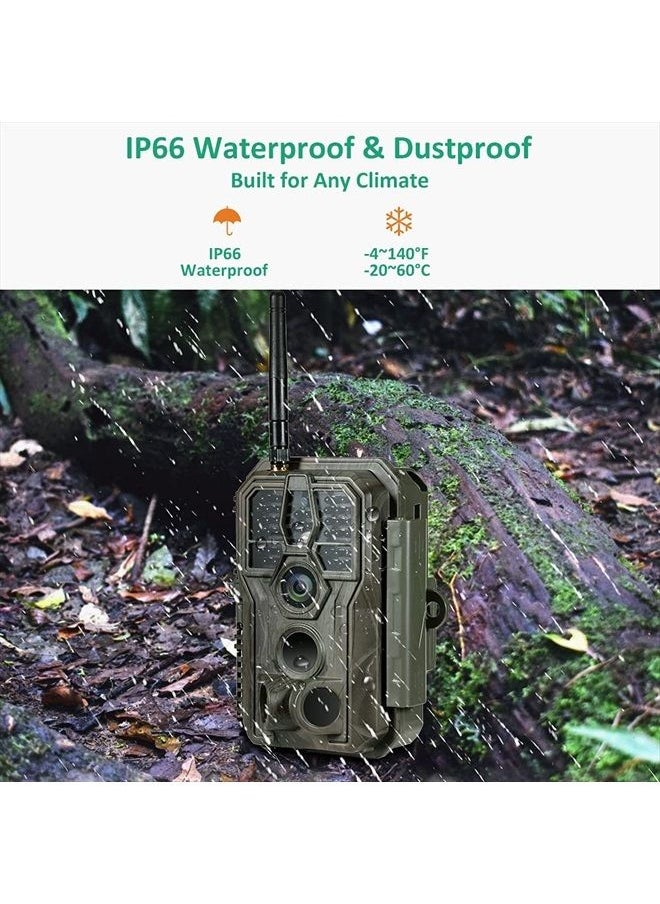 GardePro - E8 Trail Camera WiFi 32MP 1296p Fast 0.1s Trigger Speed Motion Activated 100ft Night Vision IP66 Waterproof - Image 1
