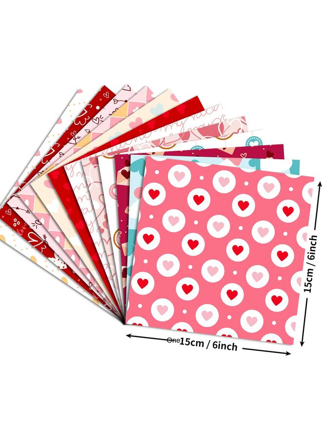 Bluejw 12 Pink Valentine's Day Material Paper Festival Celebration Packaging Cutting Hand Account Album Material Package - Image 3